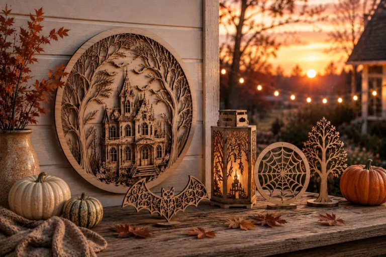 Spooky Season Laser Cut SVG Designs for the Door, the Wall and the Windowsill