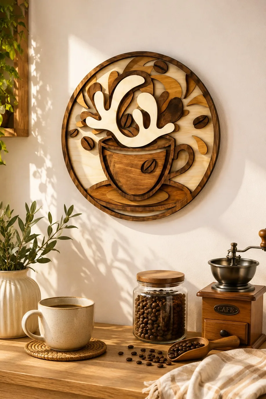 3D Drinks Wall Decors Bundle Laser Cut — SVG laser cut file
