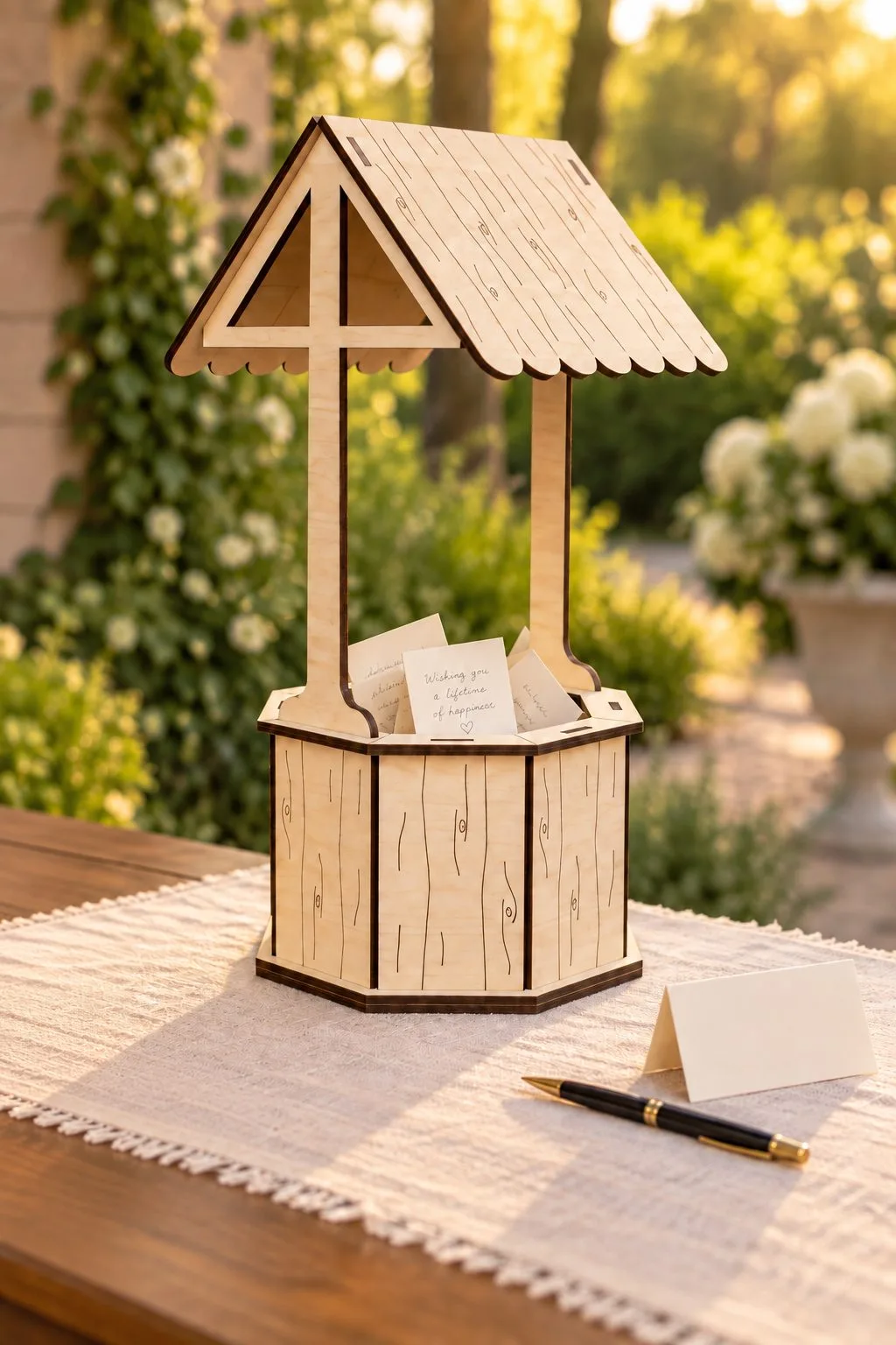 3D Laser Cut Wishing Well — SVG laser cut file