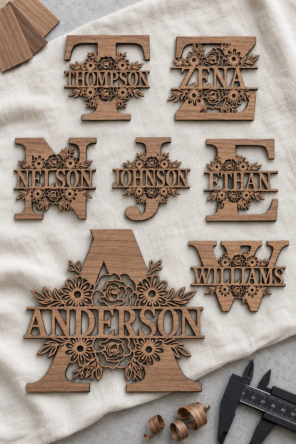 Alphabet Monogram Letter Laser Cut — SVG laser cut file