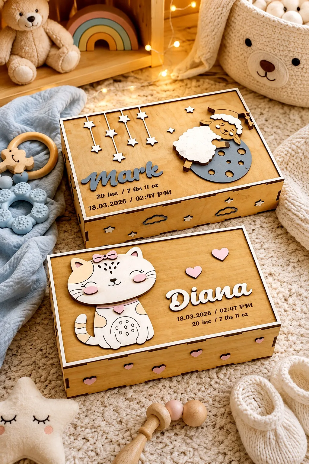 Baby Memory Boxes Laser Cut Bundle CNC — SVG laser cut file
