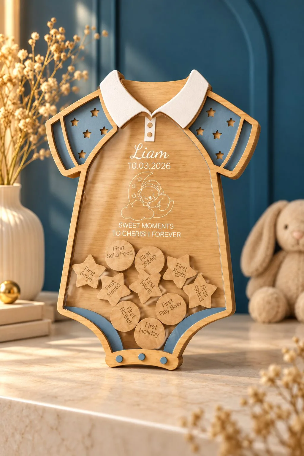 Baby Milestone Bank Laser Cut | Keepsake — SVG laser cut file