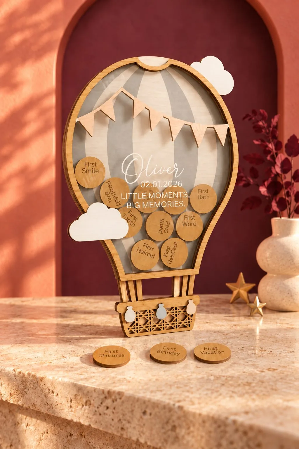 Baby Milestone Bank Laser Cut | Keepsake — SVG laser cut file