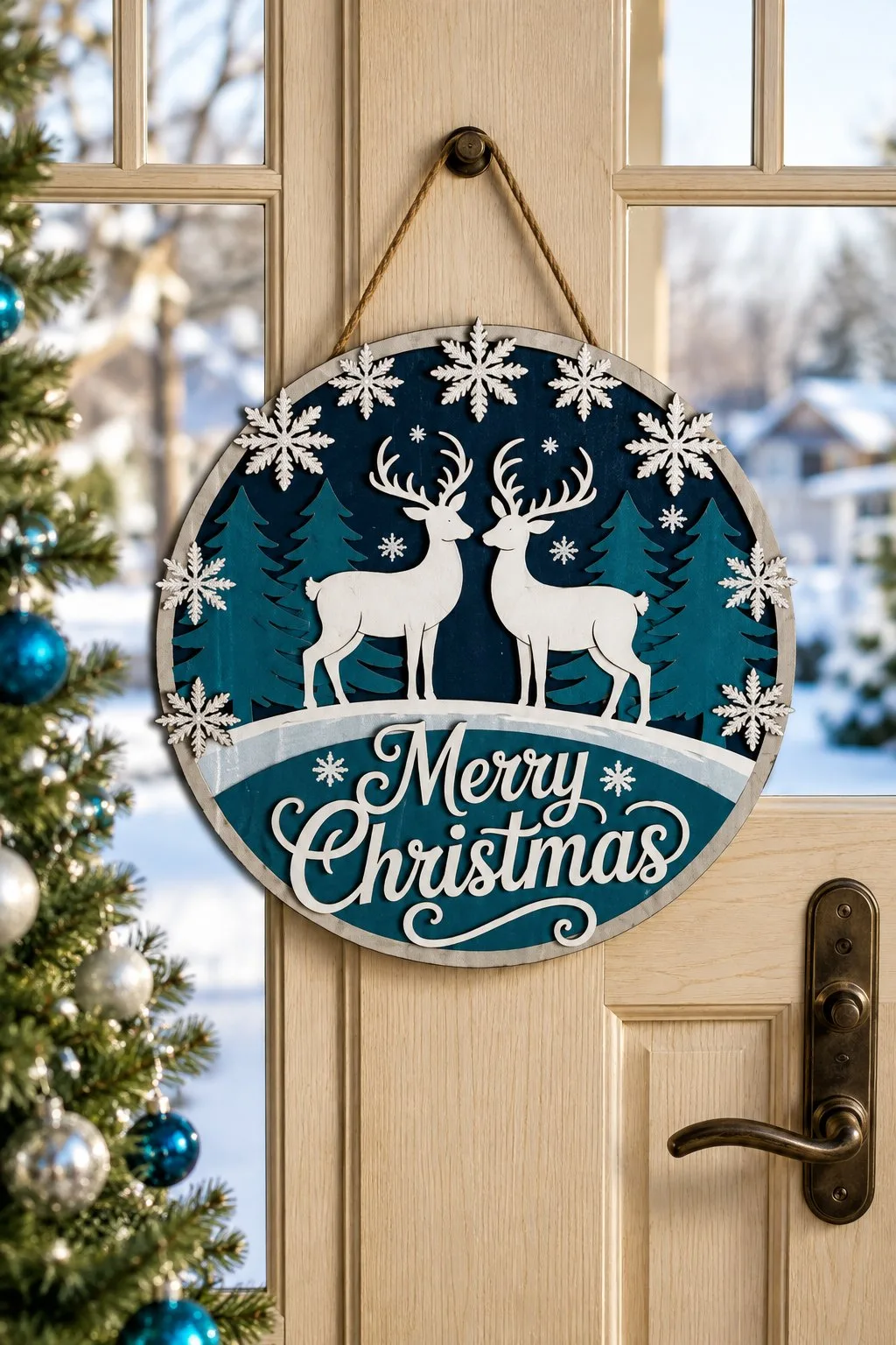 Christmas Door Sign Bundle — SVG laser cut file