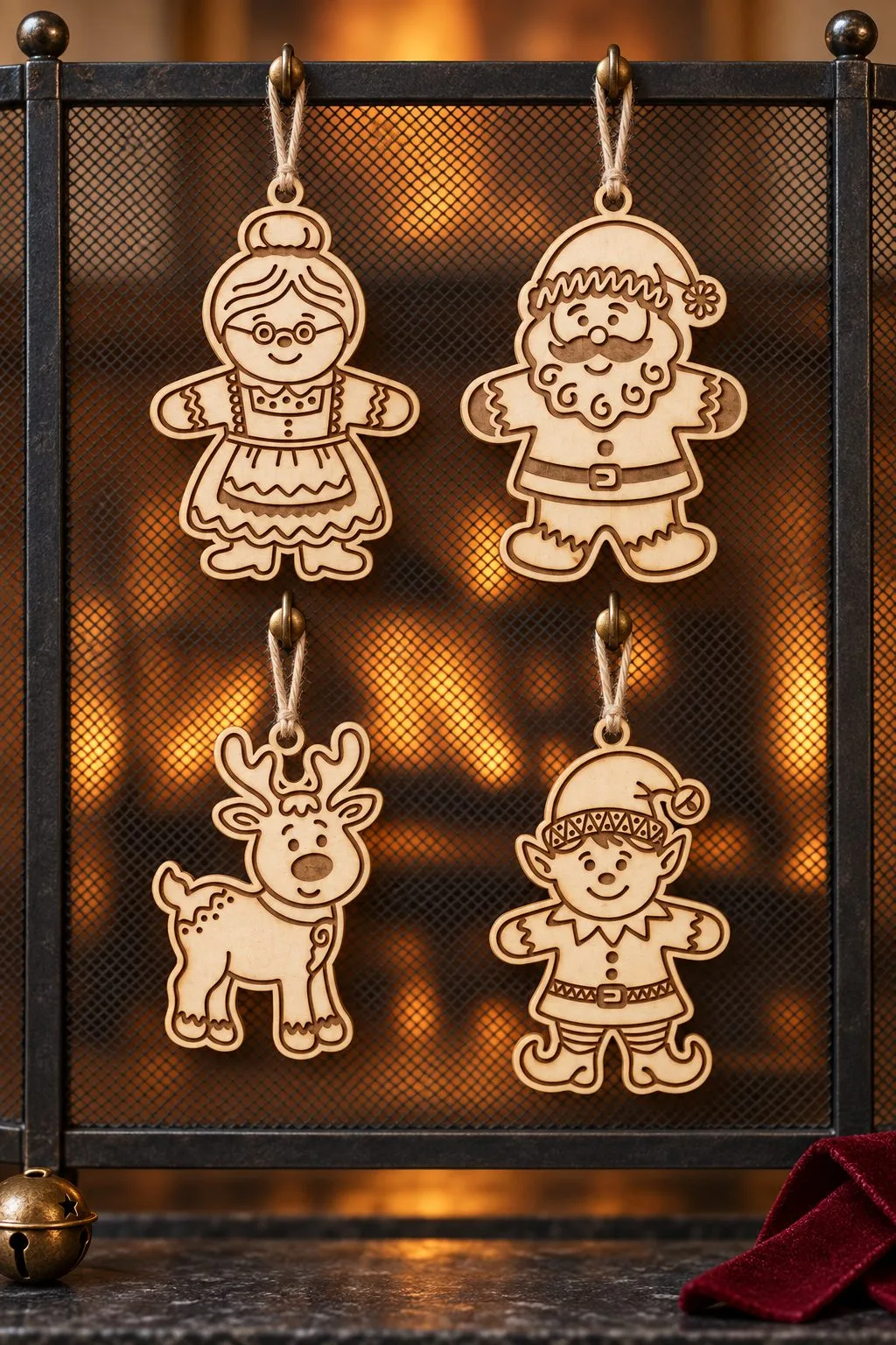 Christmas Gingerbread Cookies Laser Cut — SVG laser cut file