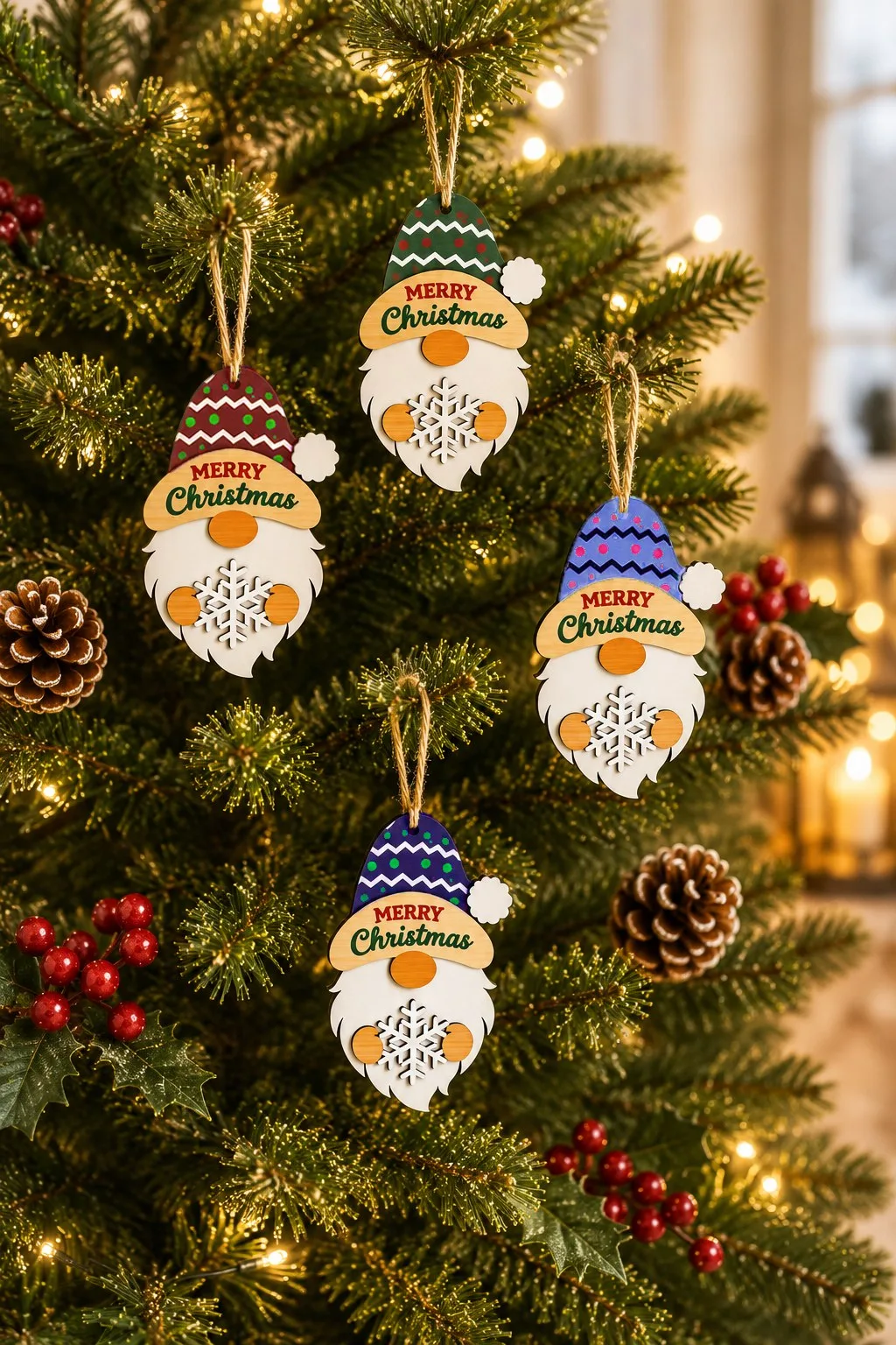 Christmas Gnome Ornament — SVG laser cut file