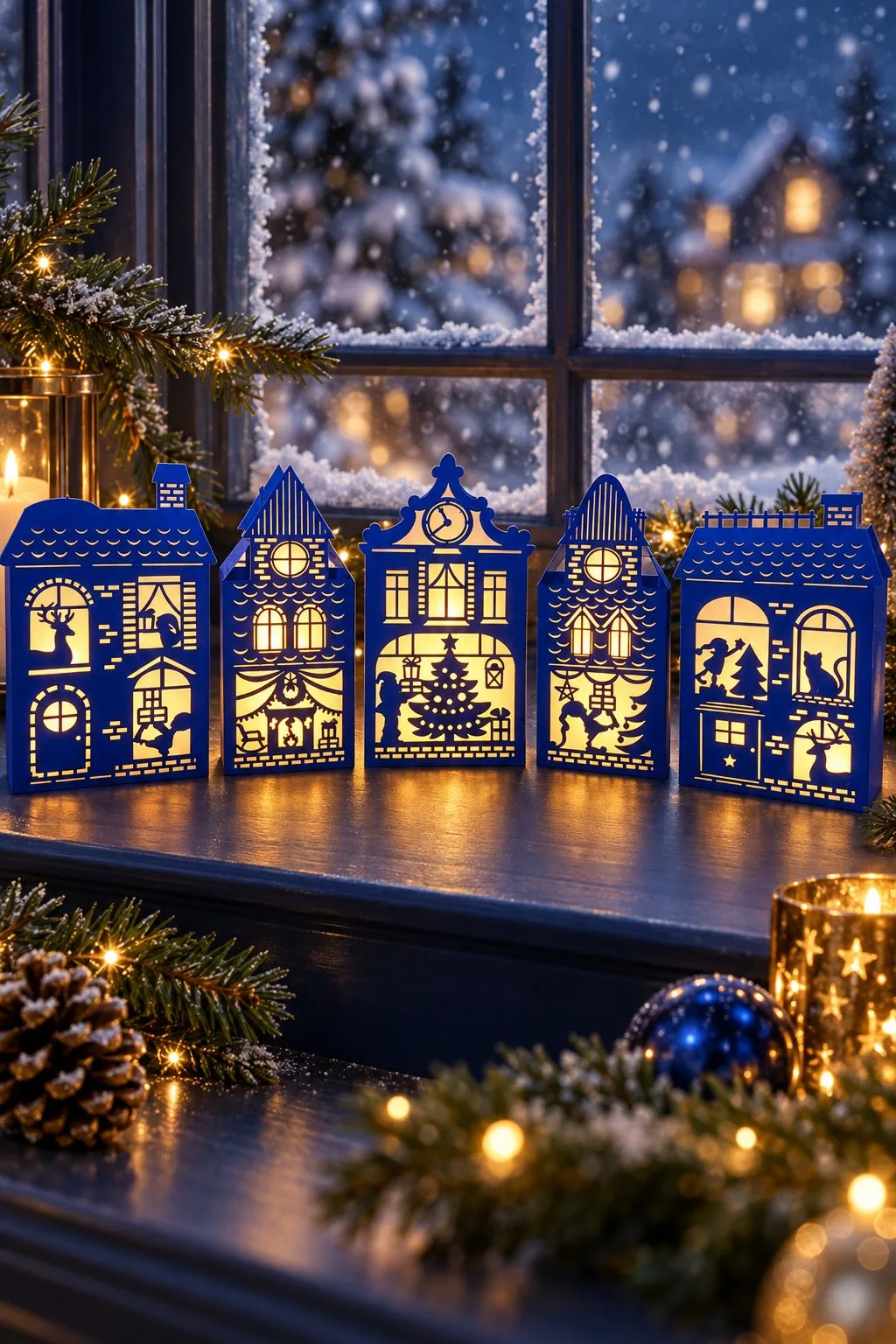 Christmas Houses Village Bundle — SVG laser cut file