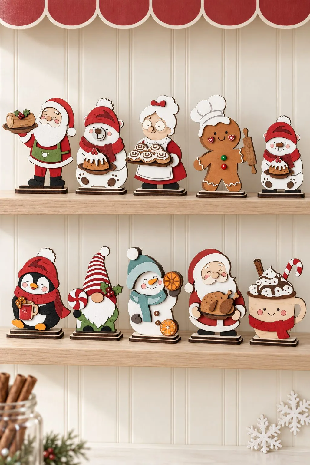 Christmas Kitchen Characters Bundle — SVG laser cut file