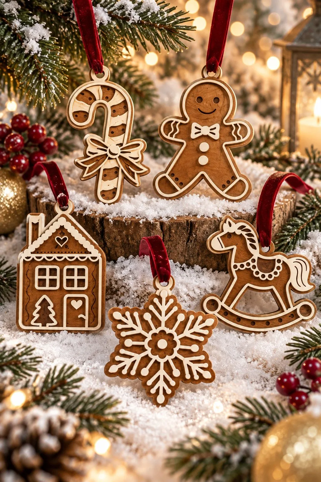 Christmas Ornaments Bundle Laser Cut — SVG laser cut file