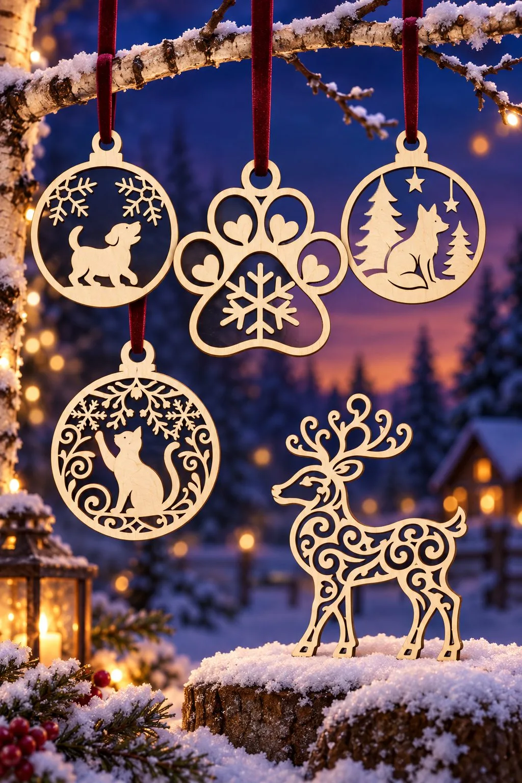 Christmas Ornaments Laser Cut Bundle — SVG laser cut file