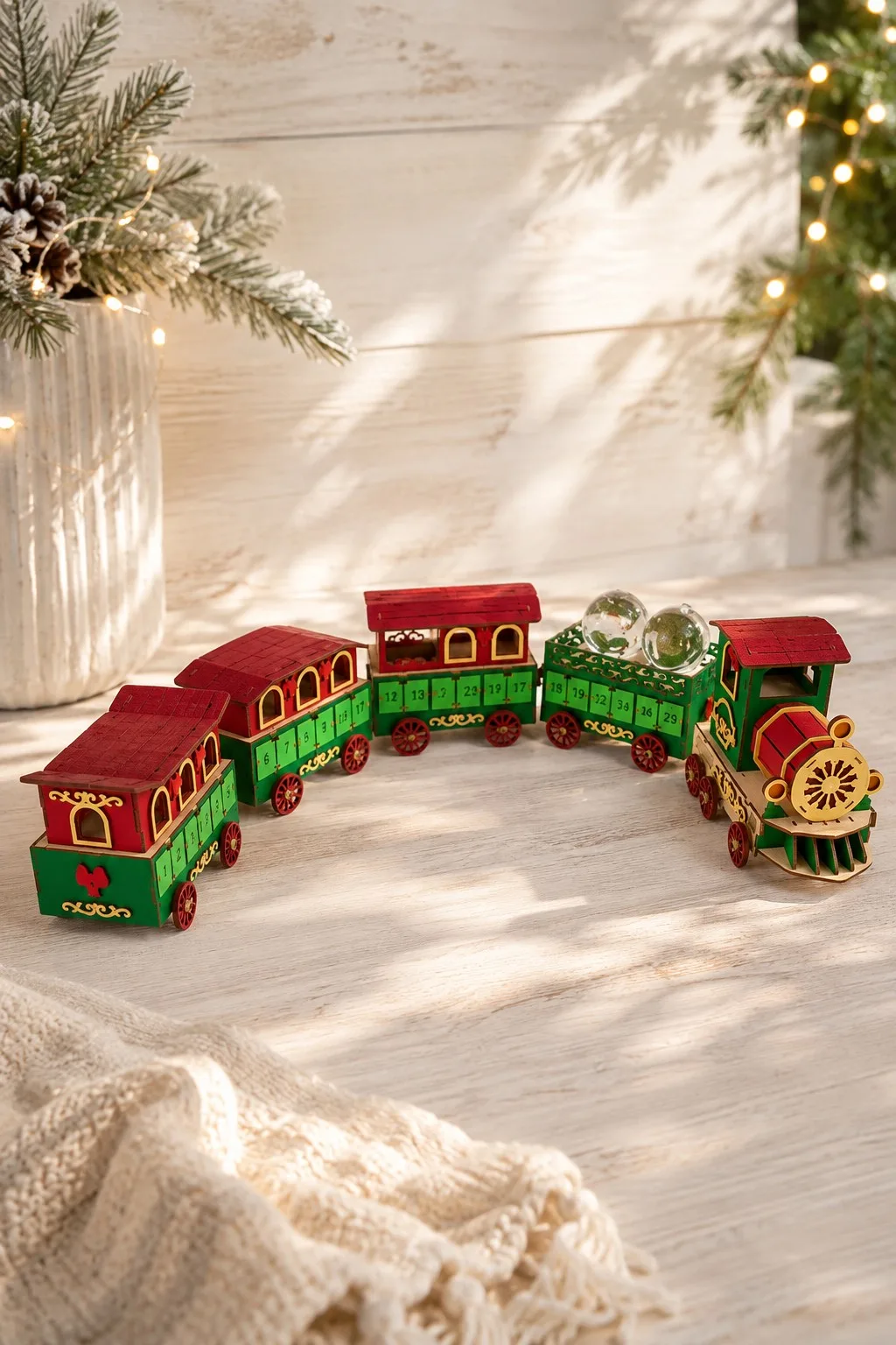 Christmas Train Advent Calendar CNC — SVG laser cut file