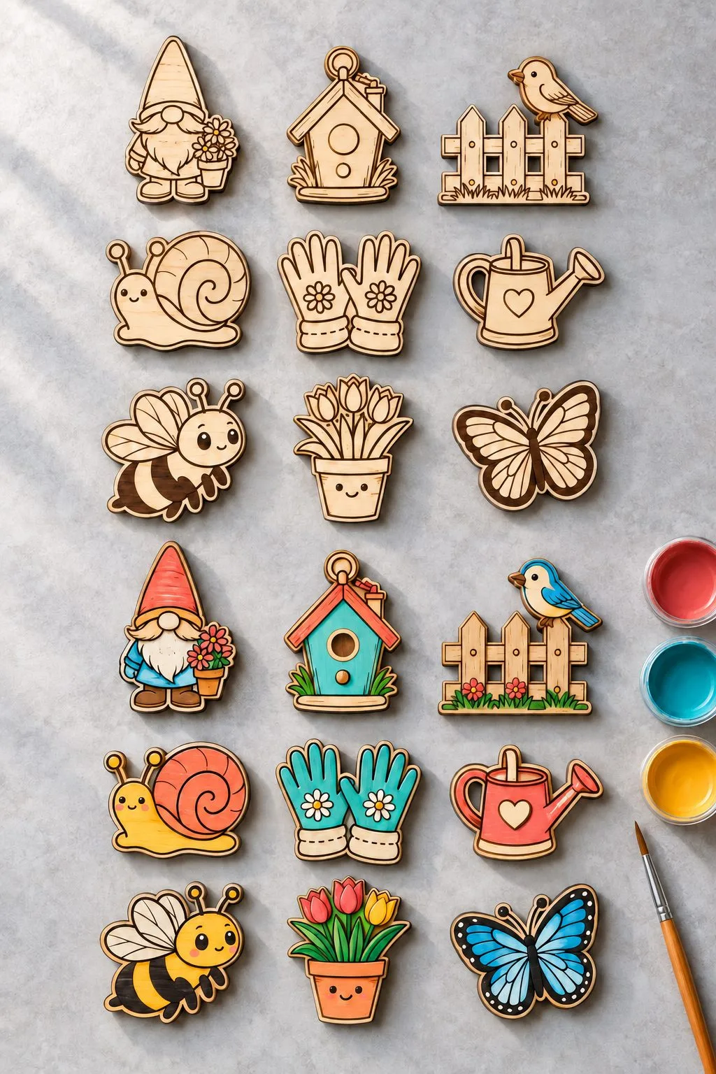 Cute Gardening Clipart Laser Cut Files — SVG laser cut file