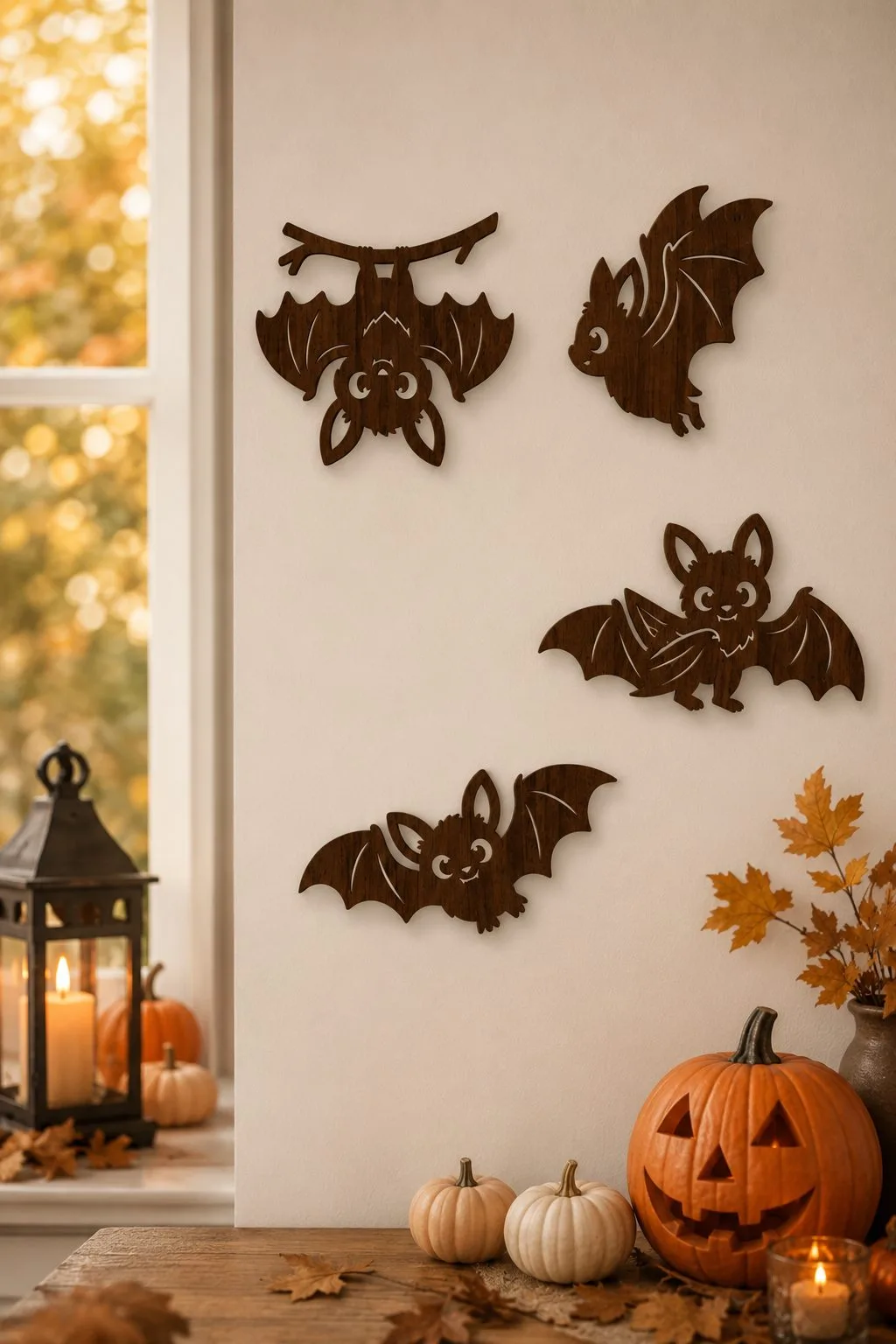 Cute Wood Bat Wall Decor — SVG laser cut file