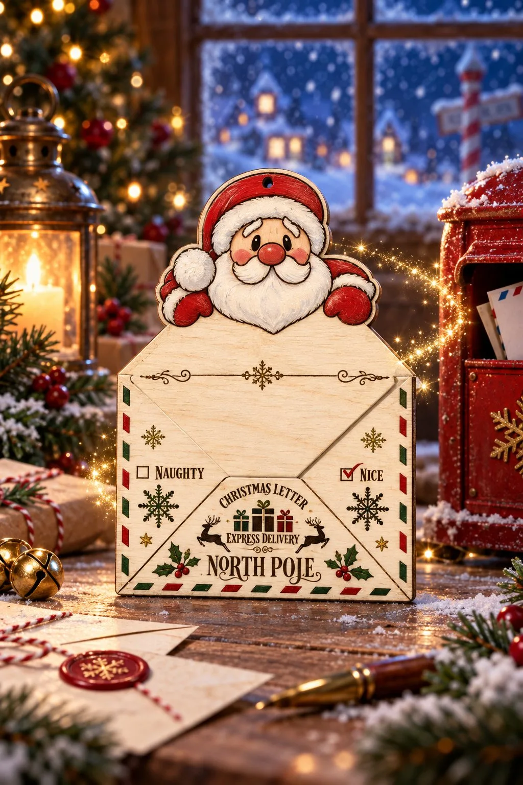 Dear Santa Envelope V2 — SVG laser cut file