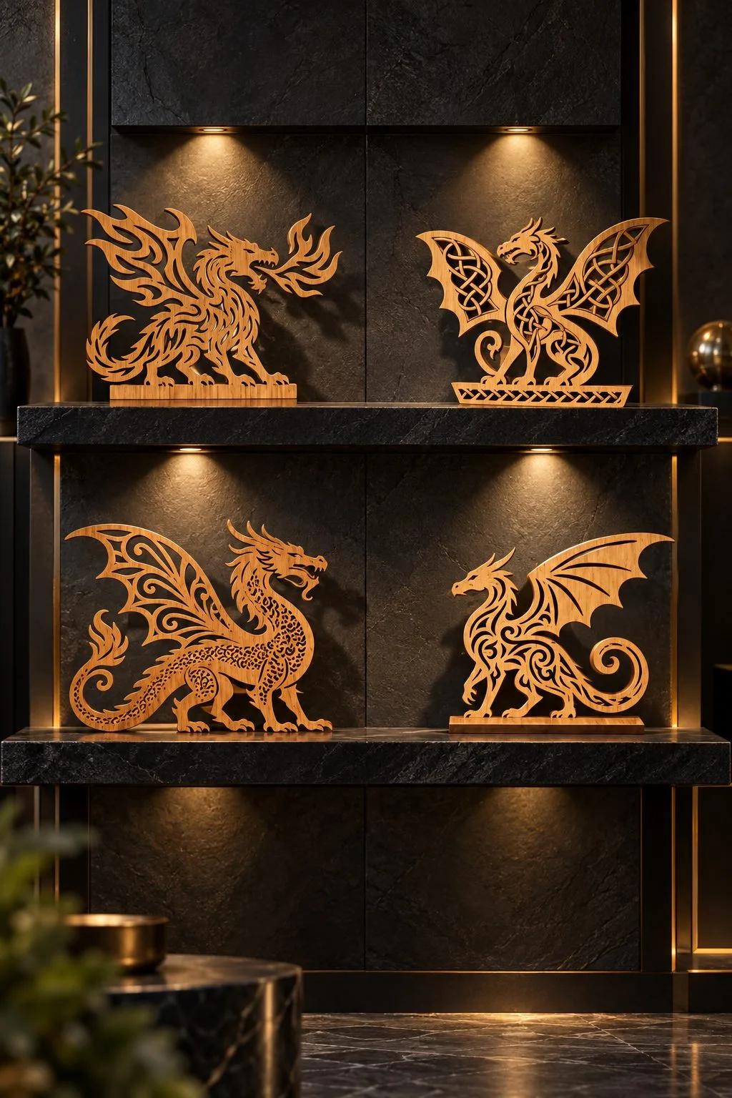 Dragon Papercut Laser — SVG laser cut file