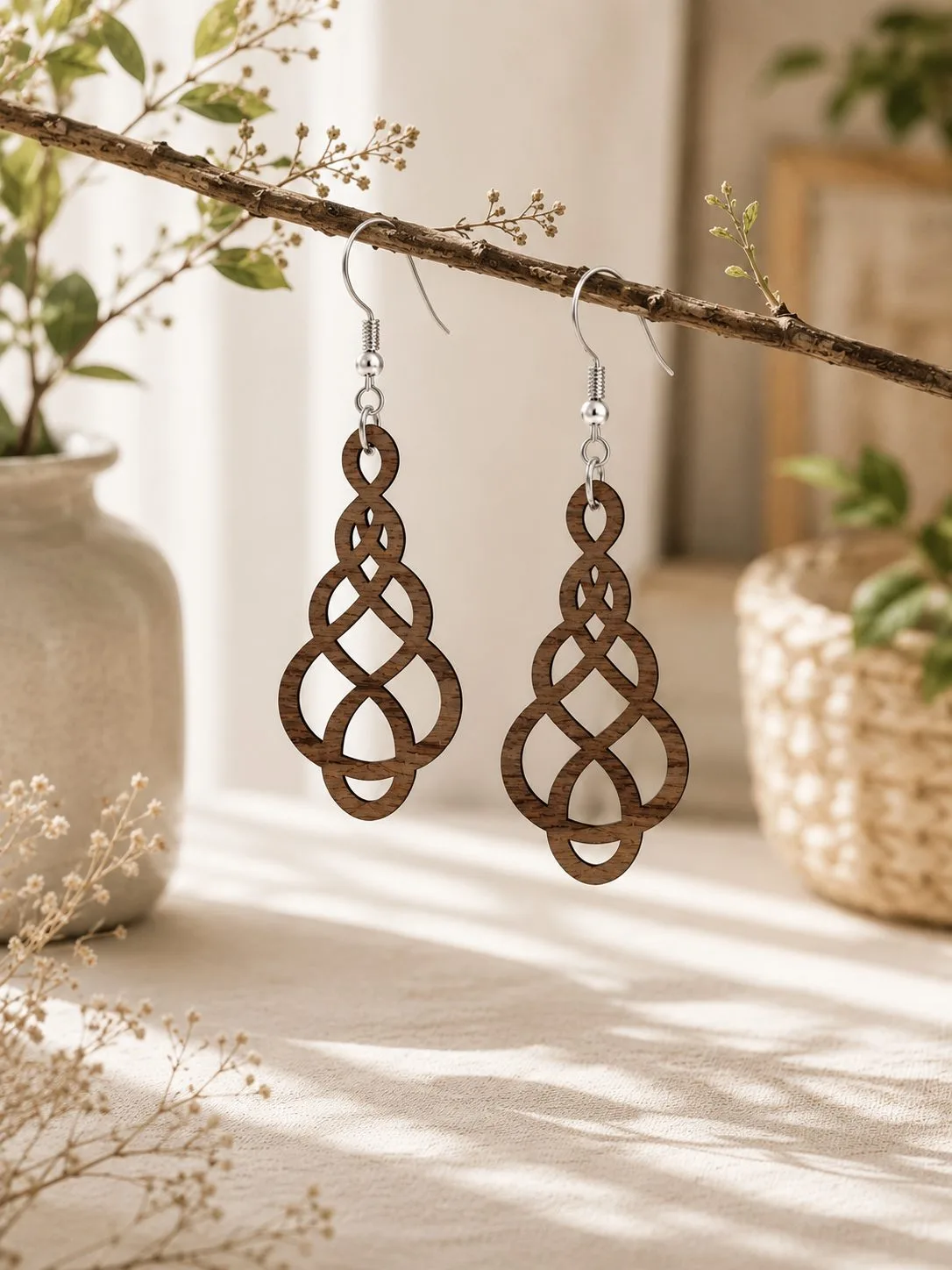 Celtic Knot Drop Earrings — SVG laser cut file