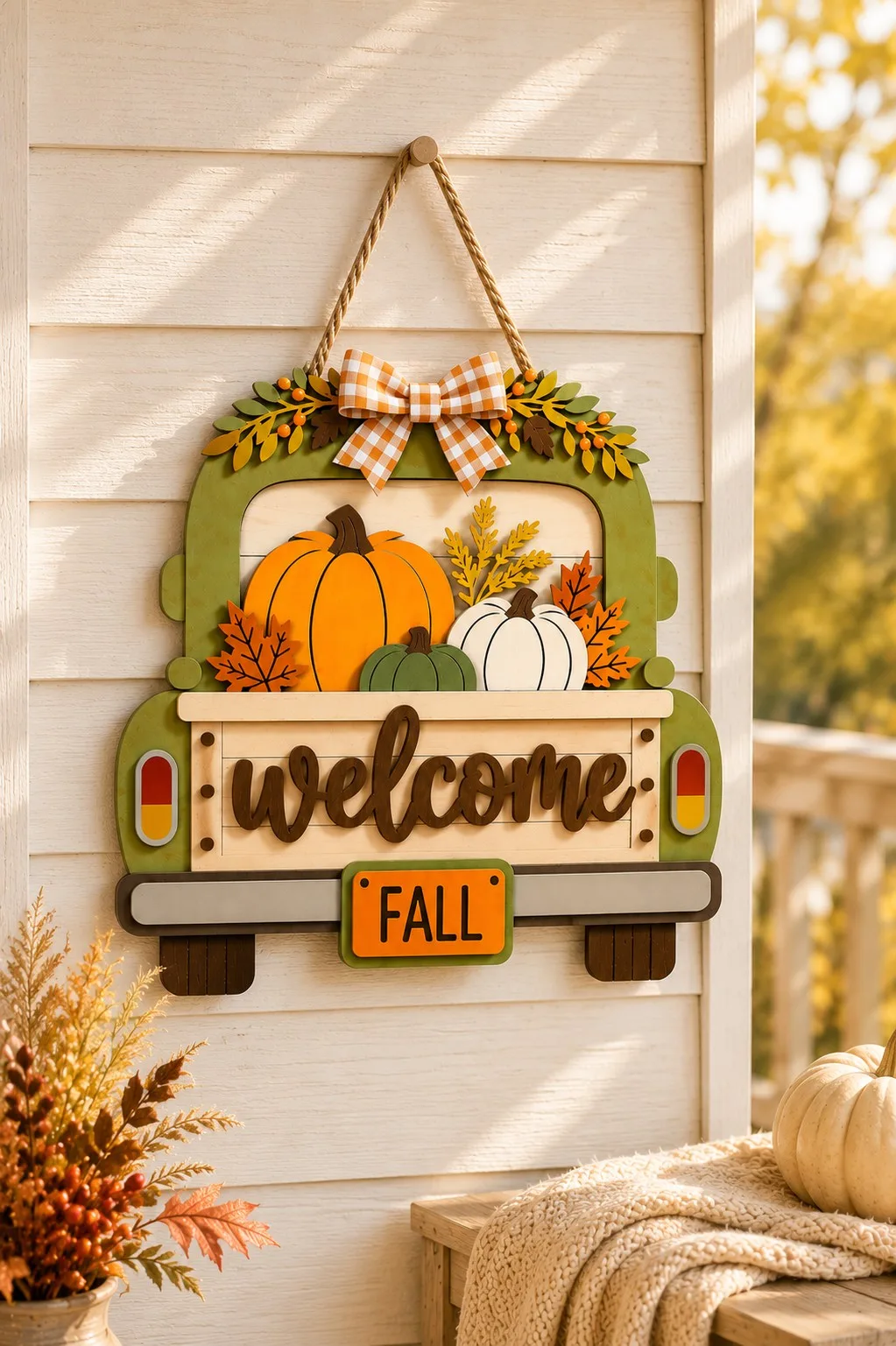 Fall Door Hanger Laser Cut File — SVG laser cut file