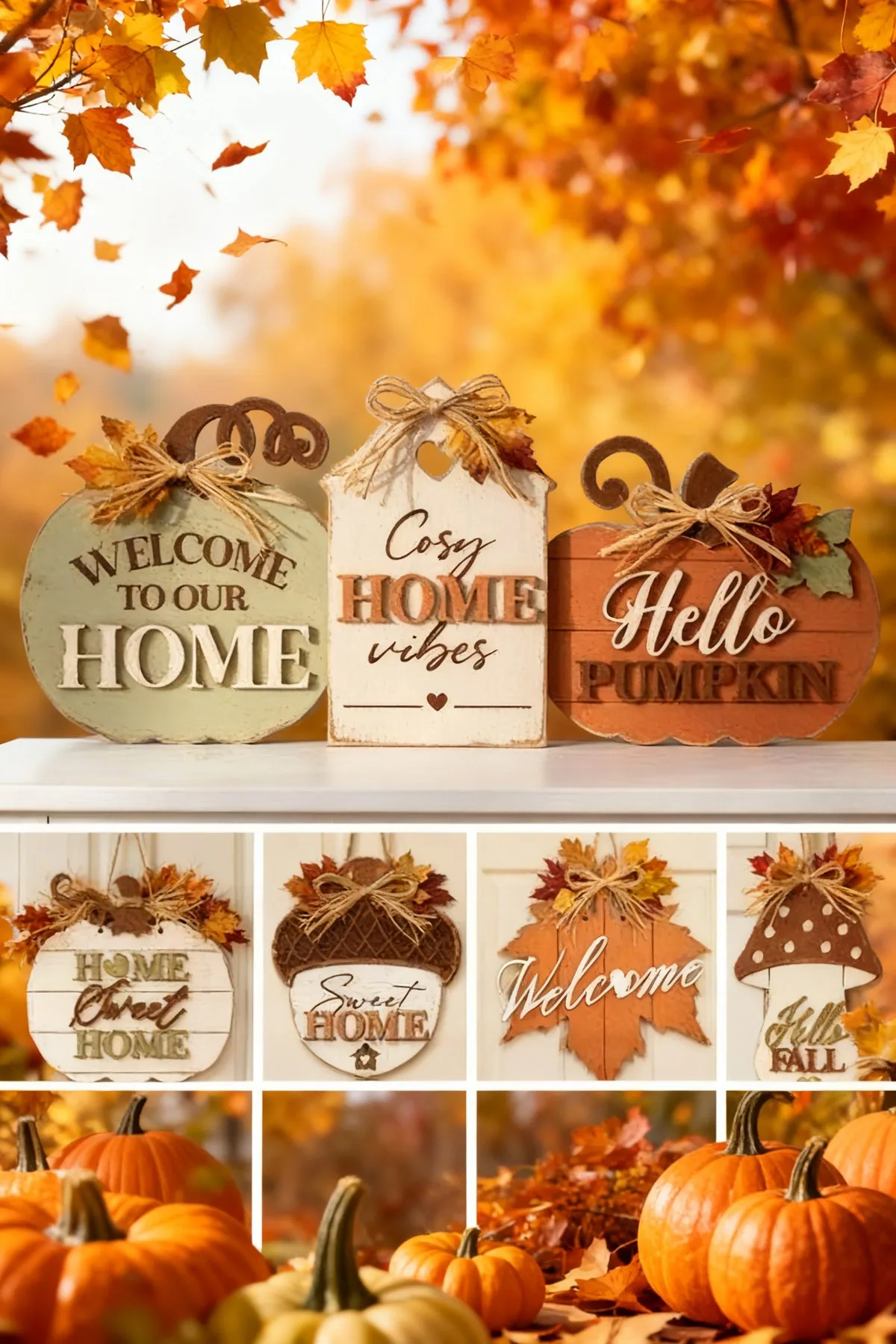 Fall Farmhouse Signs Bundle — SVG laser cut file