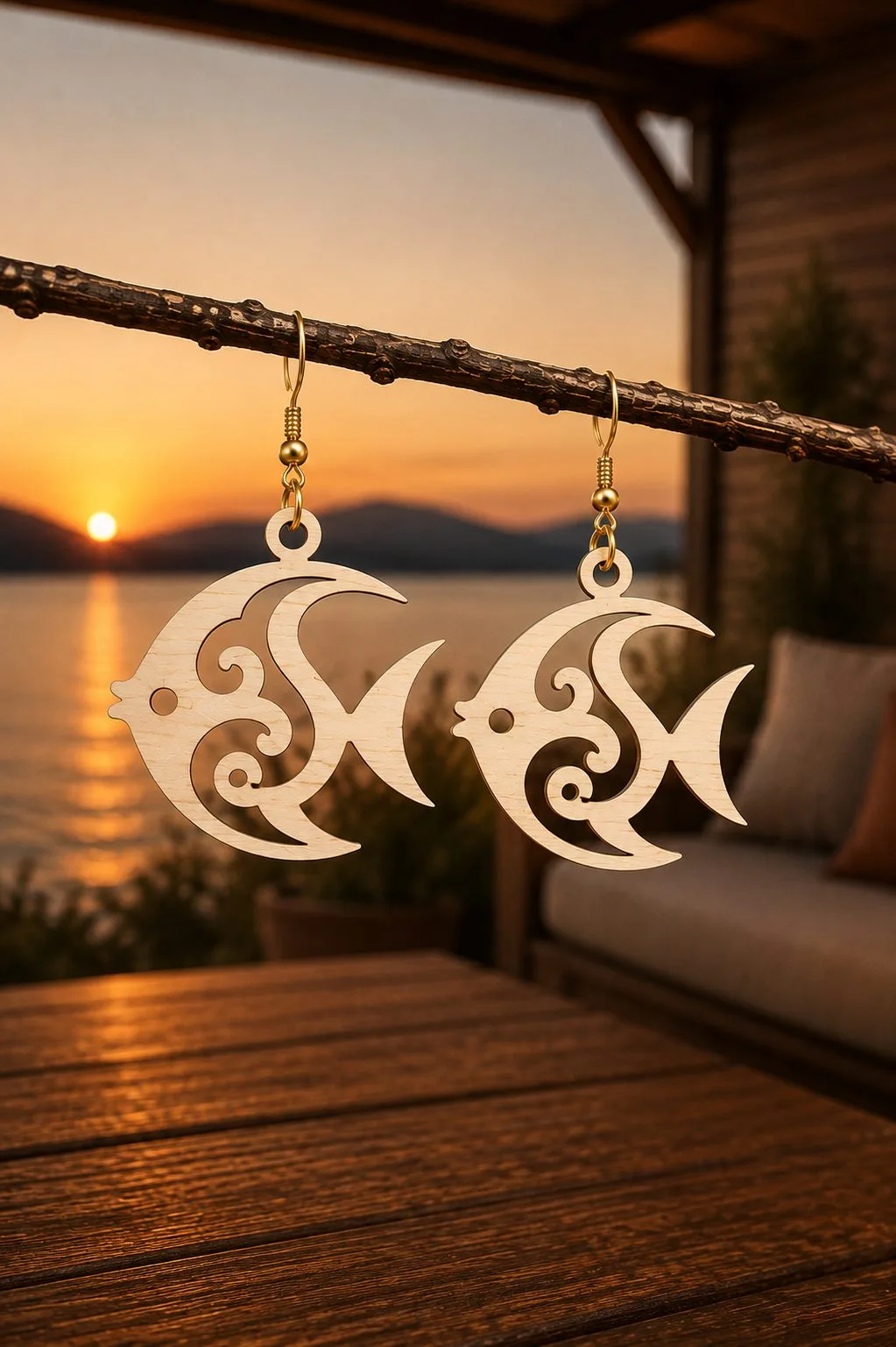 Fish Earrings — SVG laser cut file