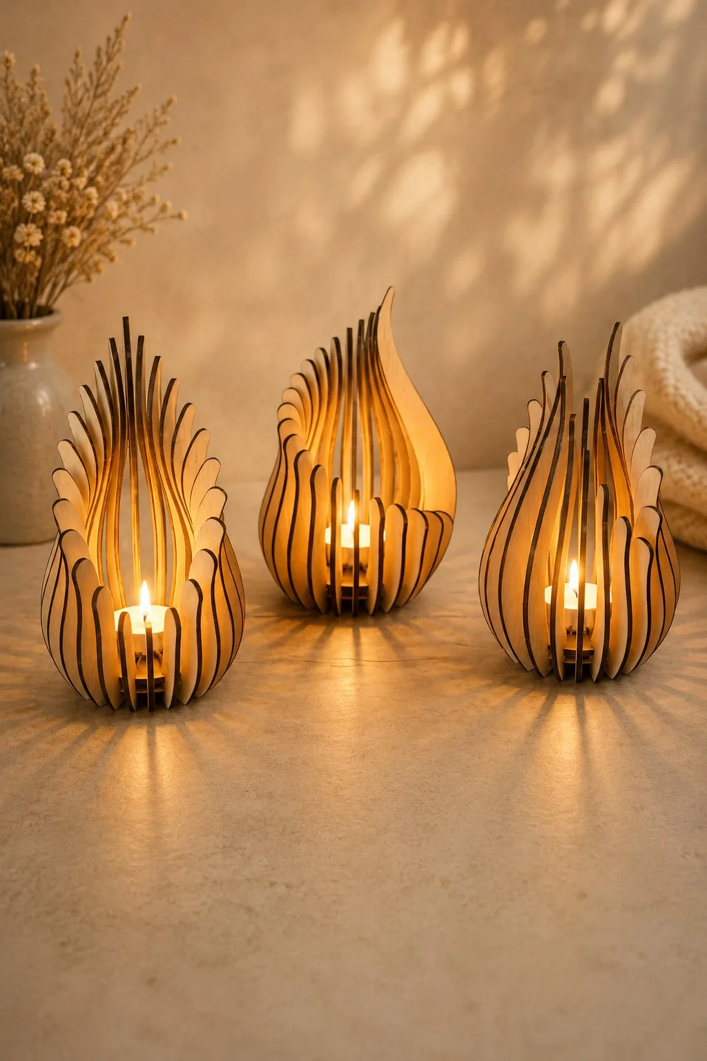 Flame Lantern Bundle Laser Cut — SVG laser cut file