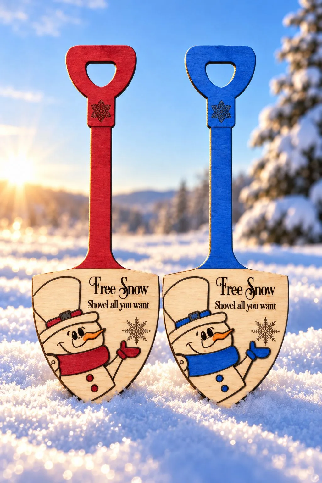 Free Snow..Shovel All You Want Ornament — SVG laser cut file
