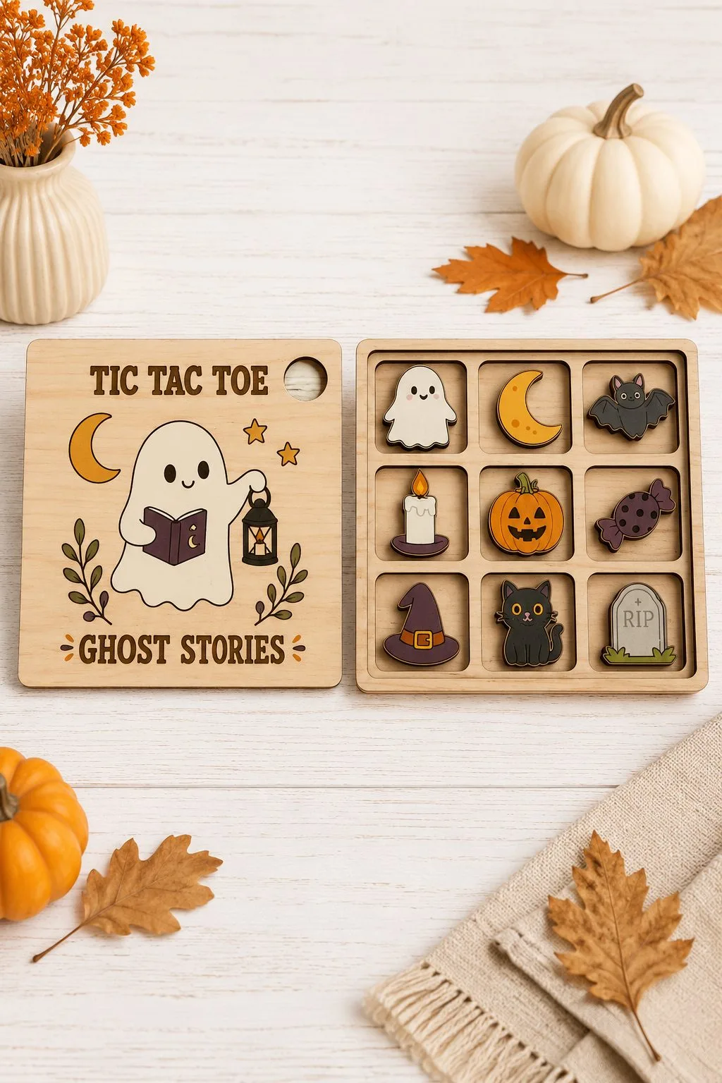 Ghost Stories Tic Tac Toe Game — SVG laser cut file