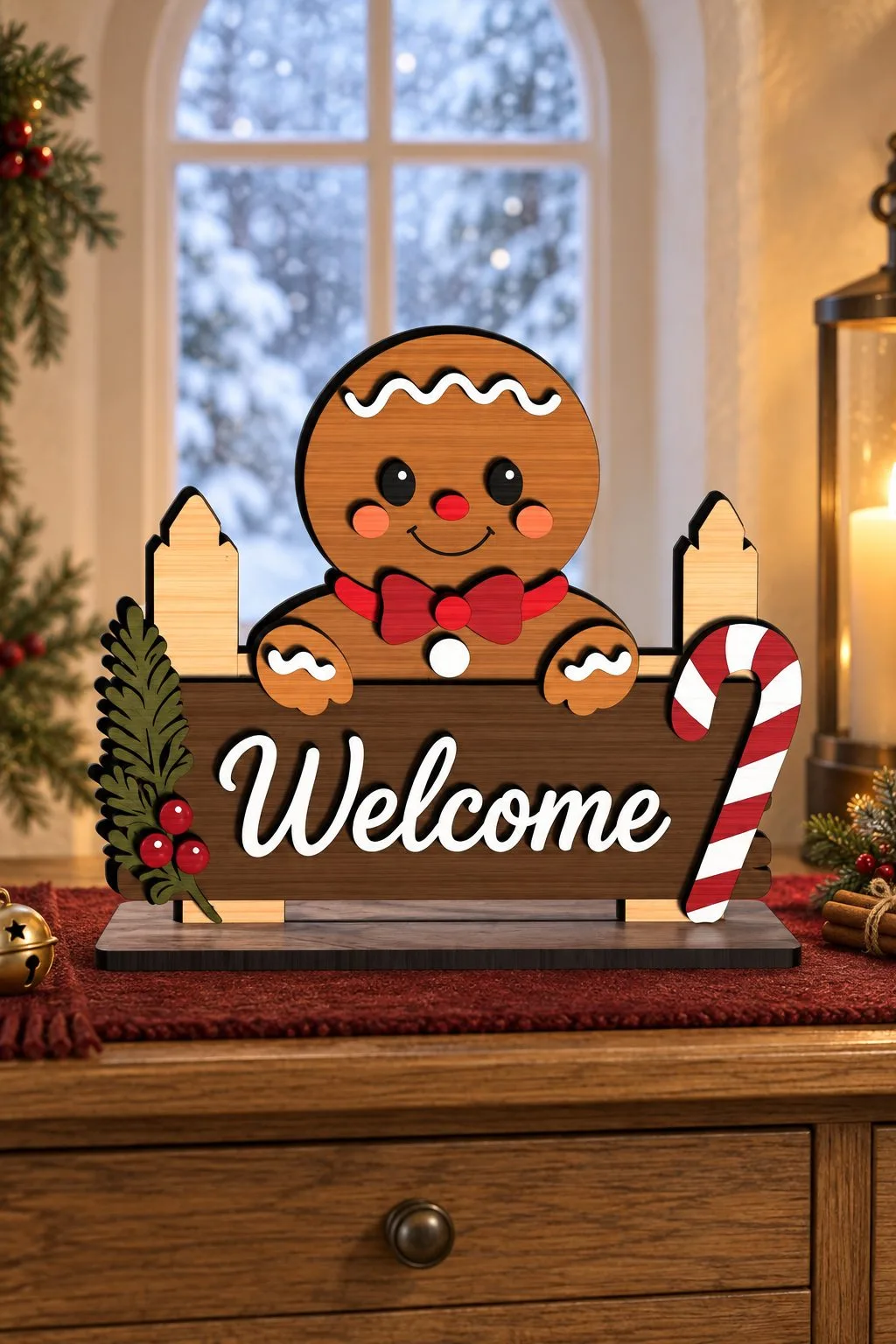 Gingerbread Christmas Laser Cut File — SVG laser cut file