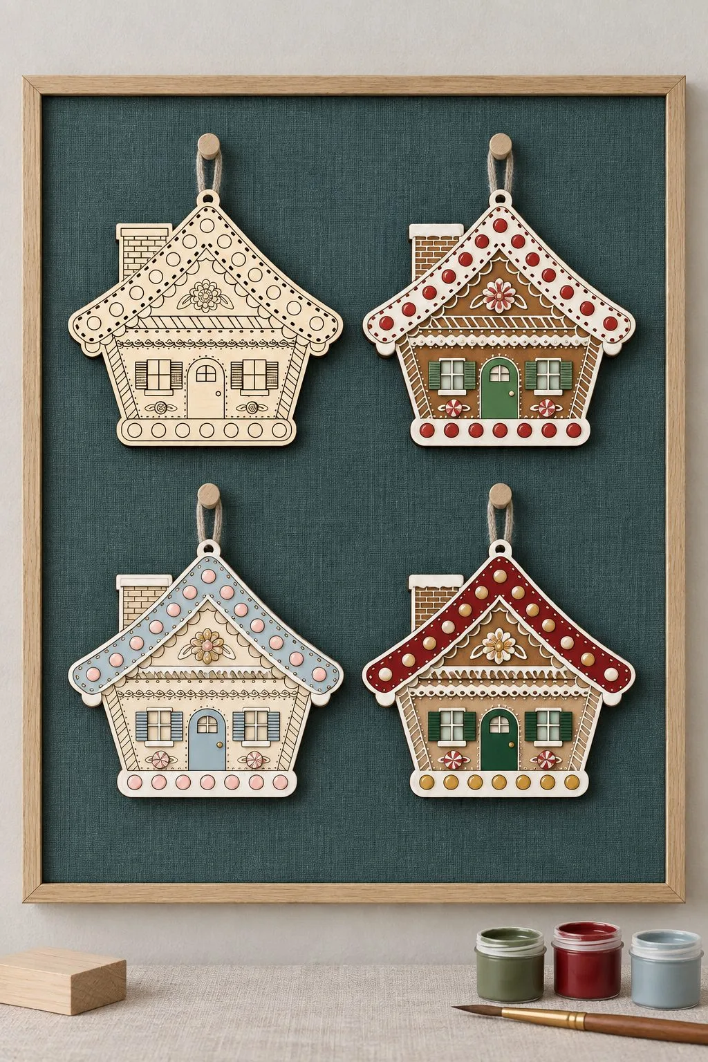 Gingerbread House Christmas Ornament — SVG laser cut file