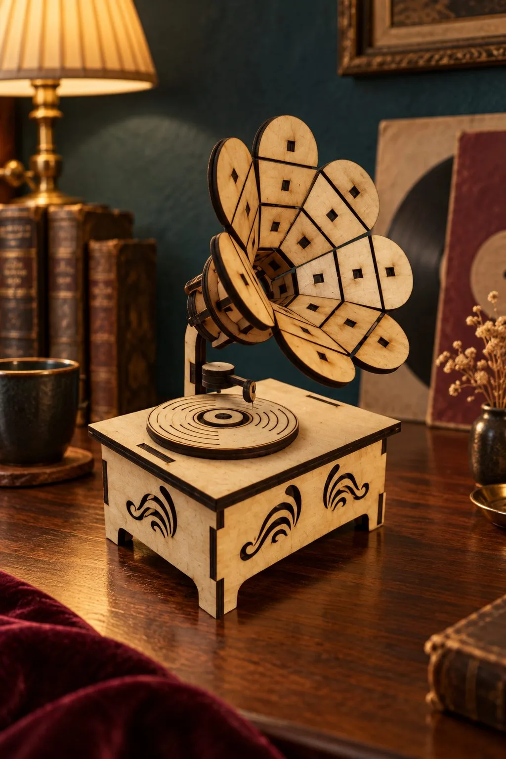 Gramophone Design: Laser Cut - DXF — SVG laser cut file