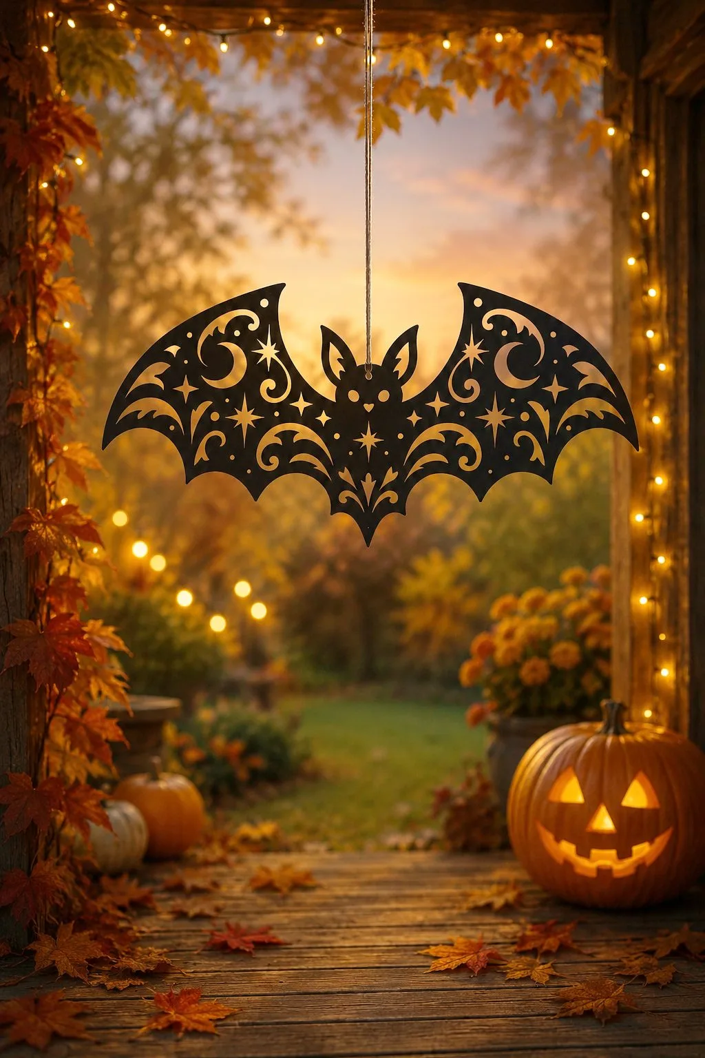 Ornate Bat Wall Art — SVG laser cut file