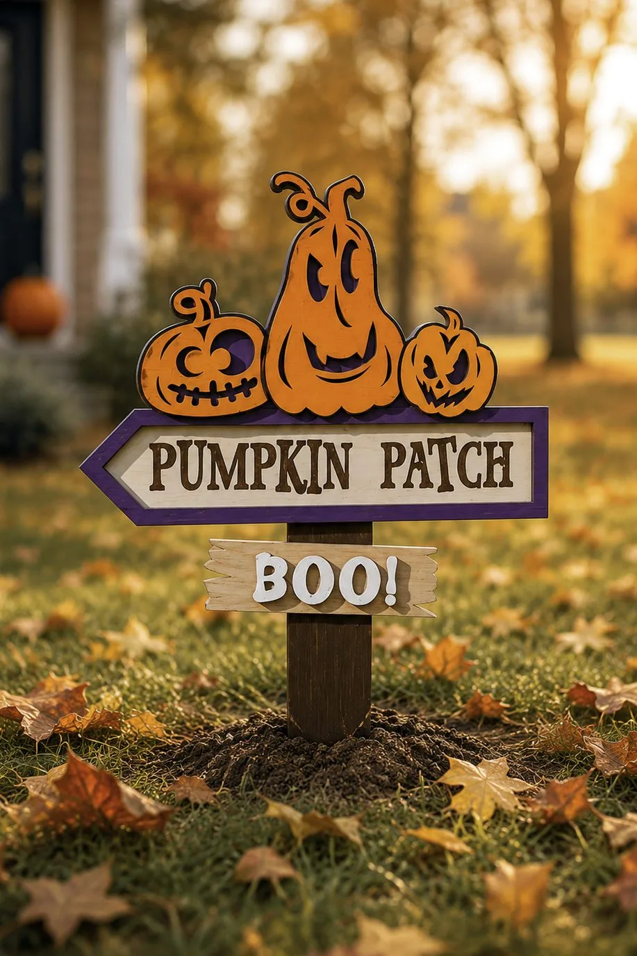 Pumpkin Patch Directional Sign — SVG laser cut file
