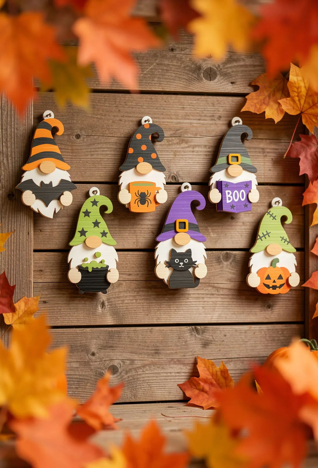 Halloween Gnome Ornaments — SVG laser cut file
