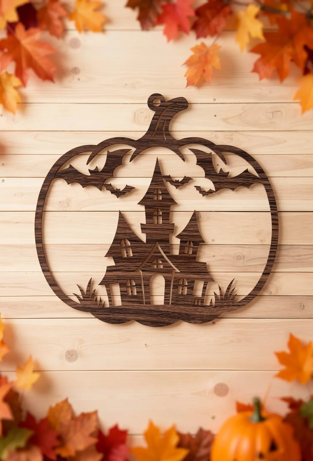 Haunted House Pumpkin Laser Cut — SVG laser cut file