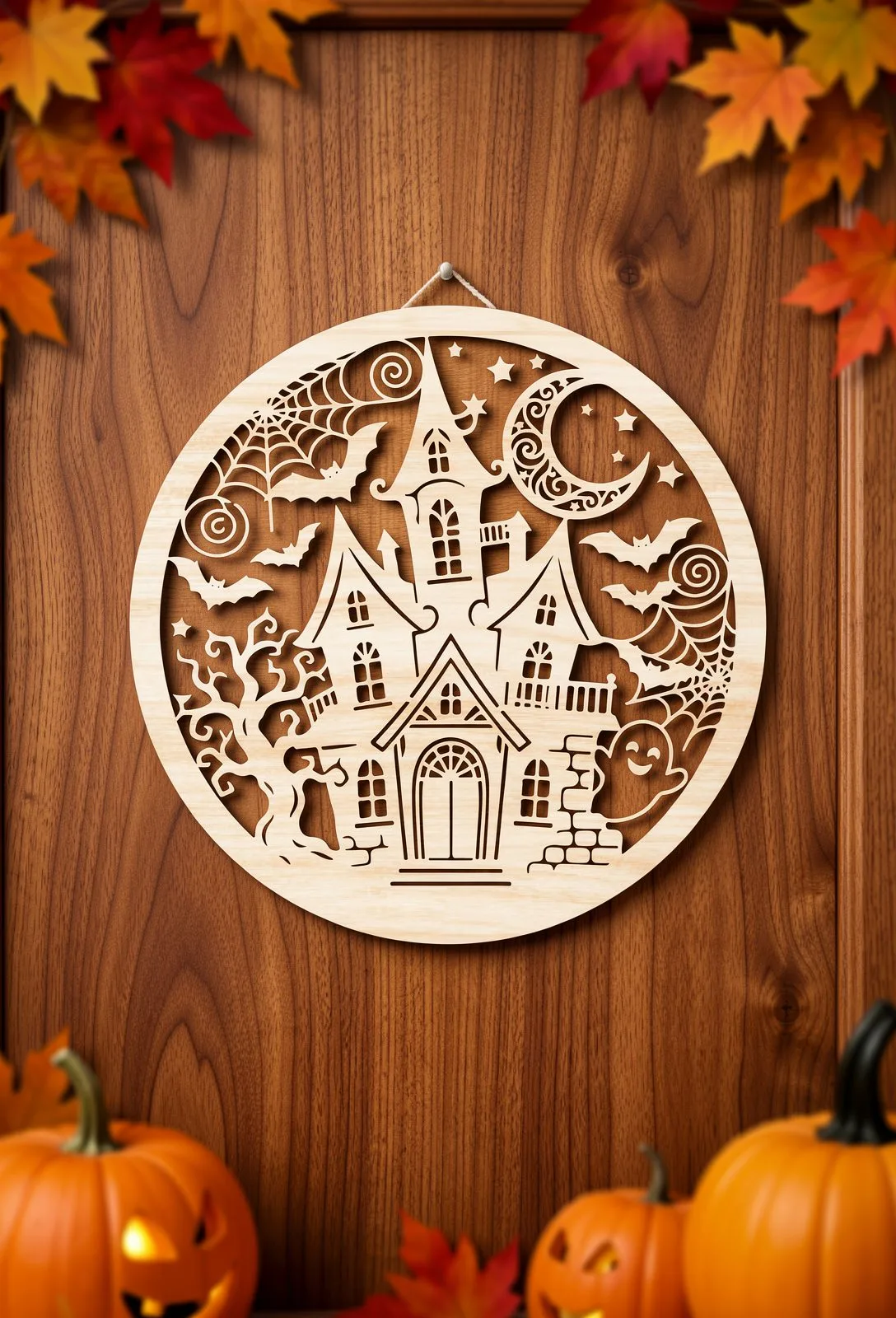 Haunted Mansion Round Sign — SVG laser cut file