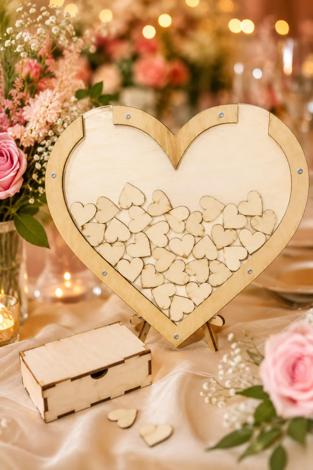 Heart Shape Drop Box Frame Wedding Guest — SVG laser cut file