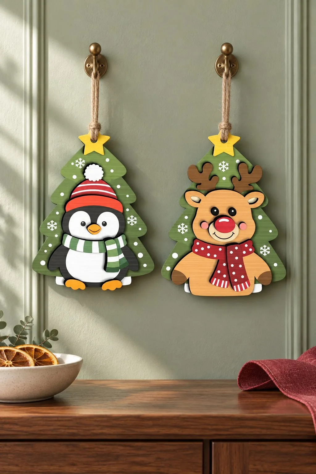 Hristmas Tree Ornament Bundle — SVG laser cut file