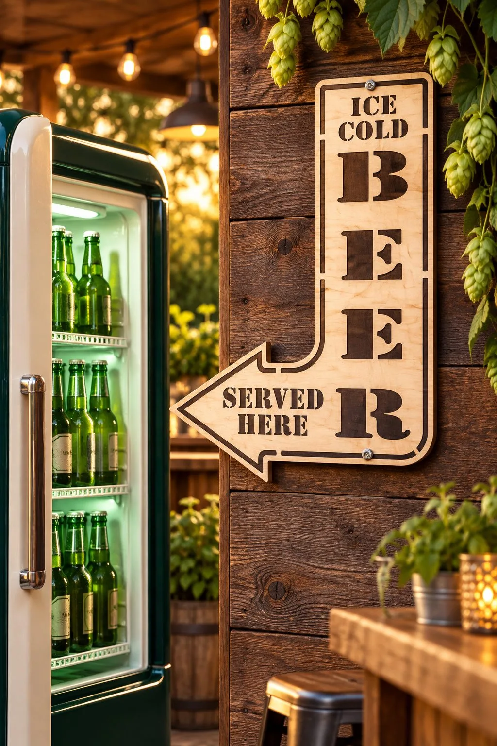 Ice Cold Beer Sign — SVG laser cut file