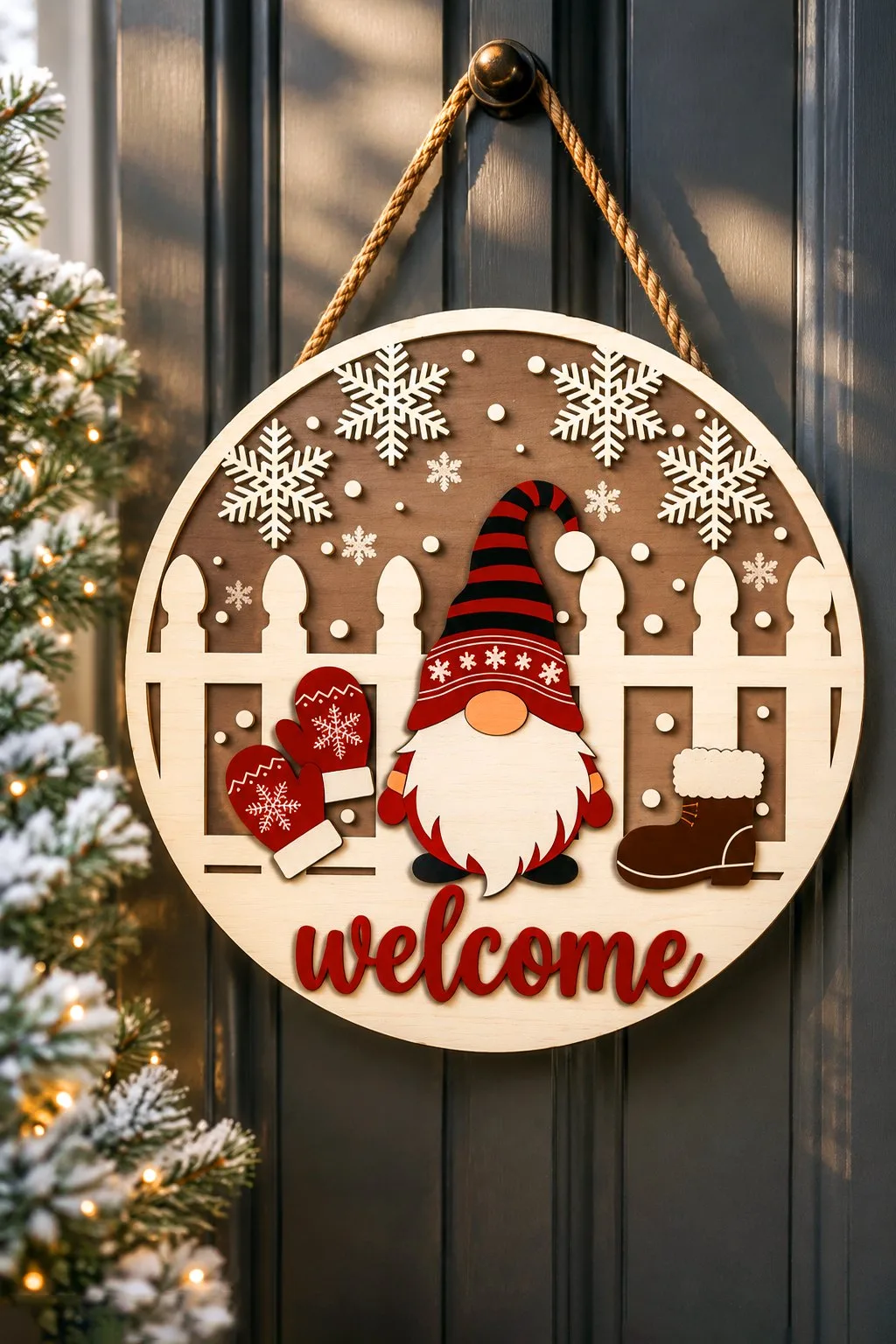 Inter Gnome Welcome Sign — SVG laser cut file