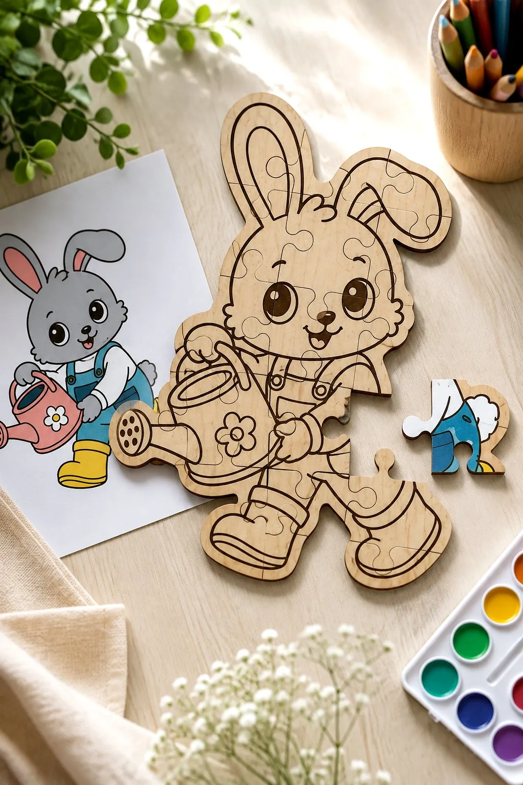 Kids Animal Puzzle Laser Cut Bundle — SVG laser cut file