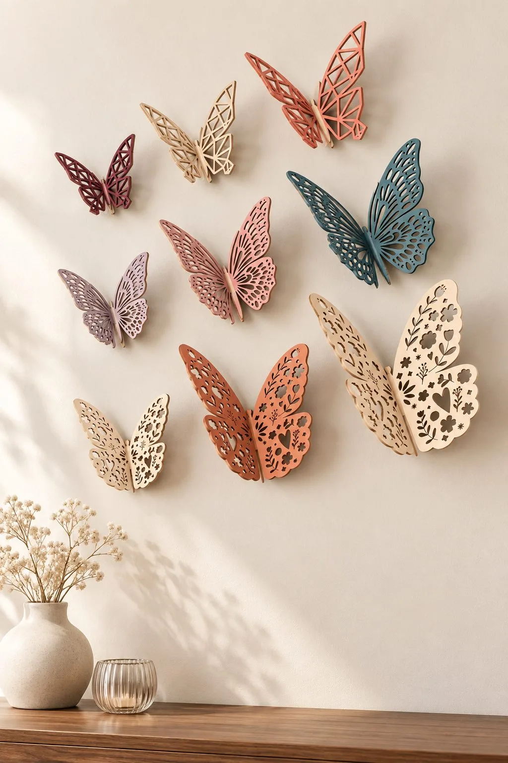 Laser Cut 3D Butterflies — SVG laser cut file