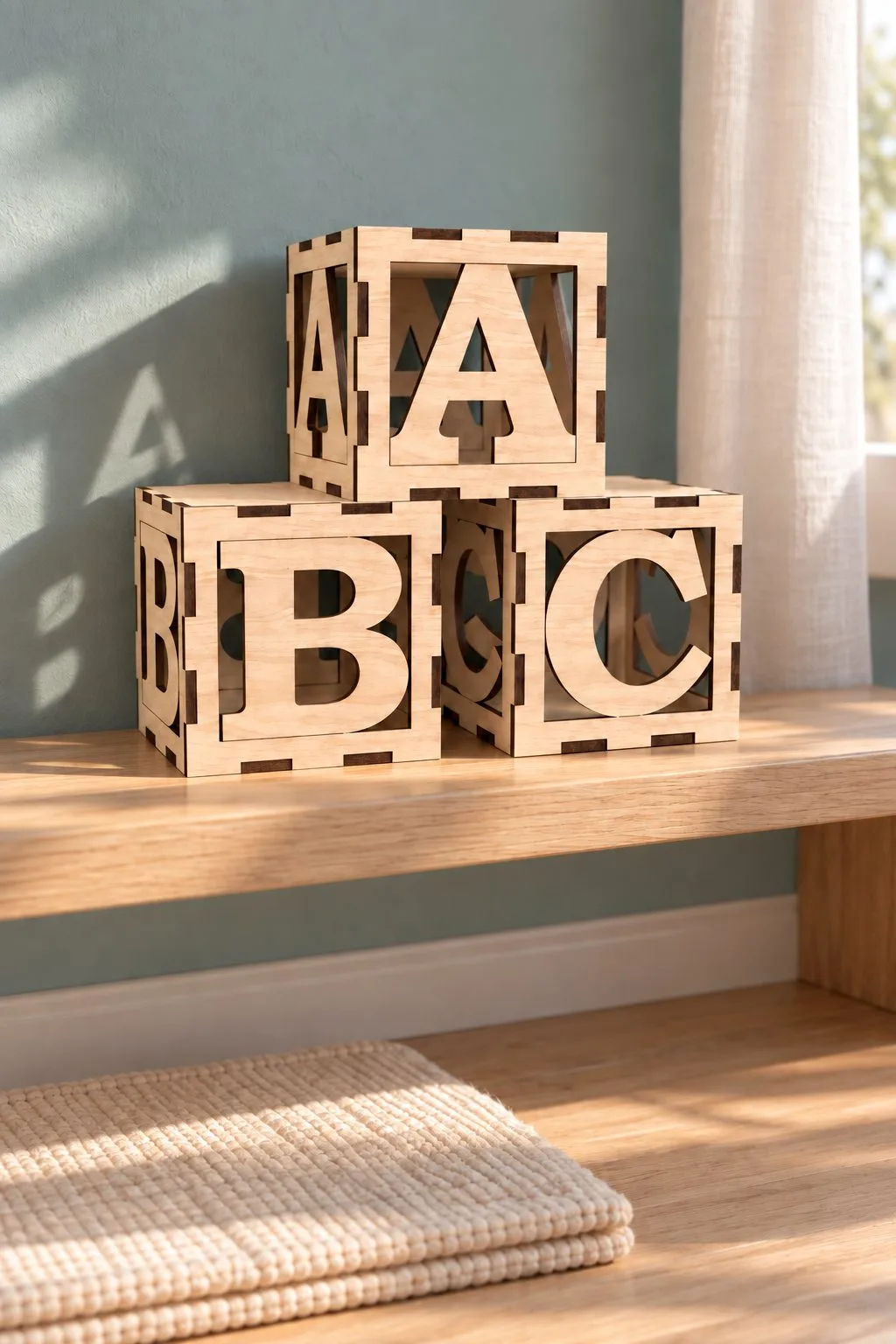 Laser Cut Alphabet Blocks — SVG laser cut file