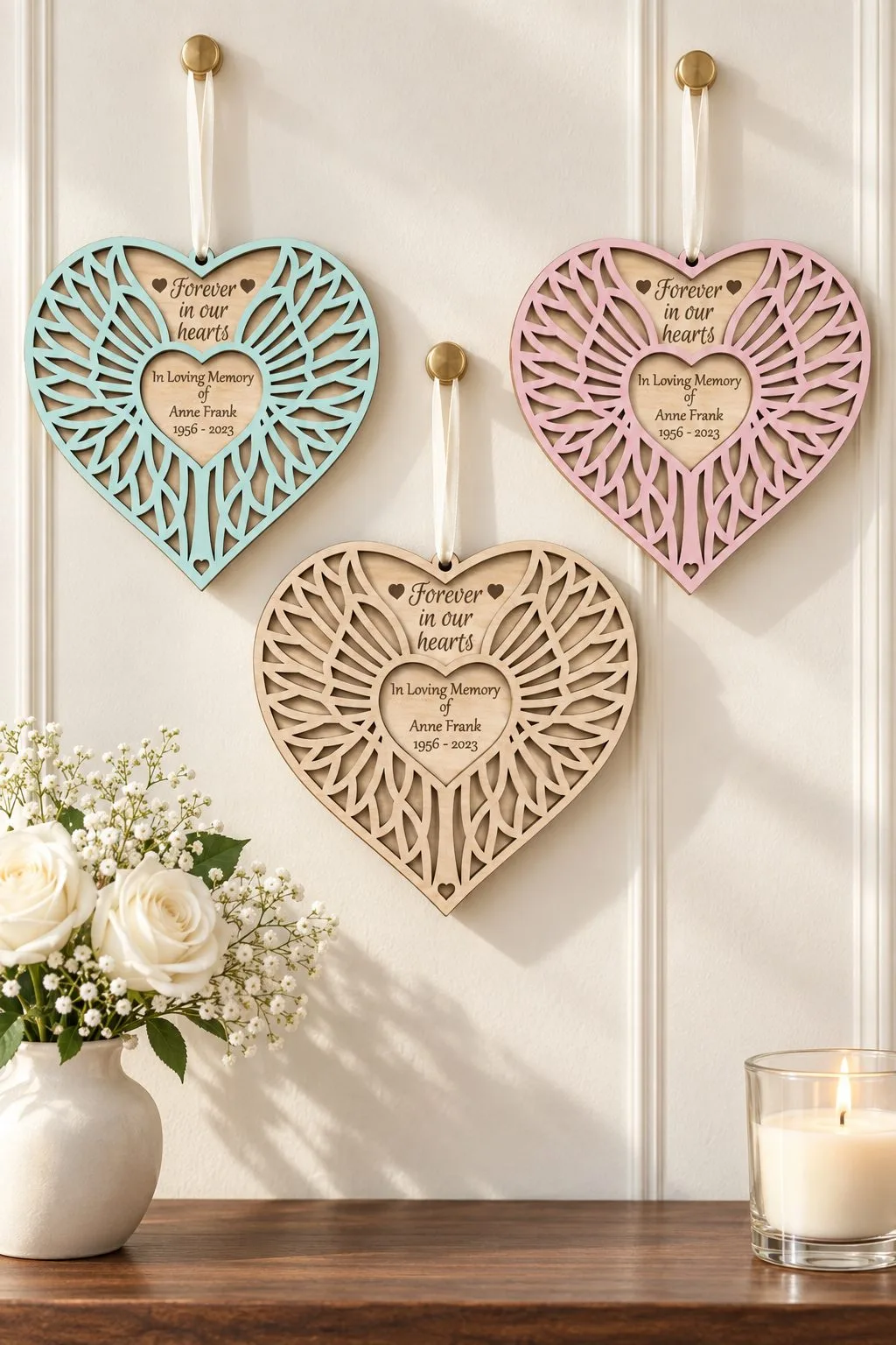 Laser Cut Angel Wing Memorial Ornament — SVG laser cut file