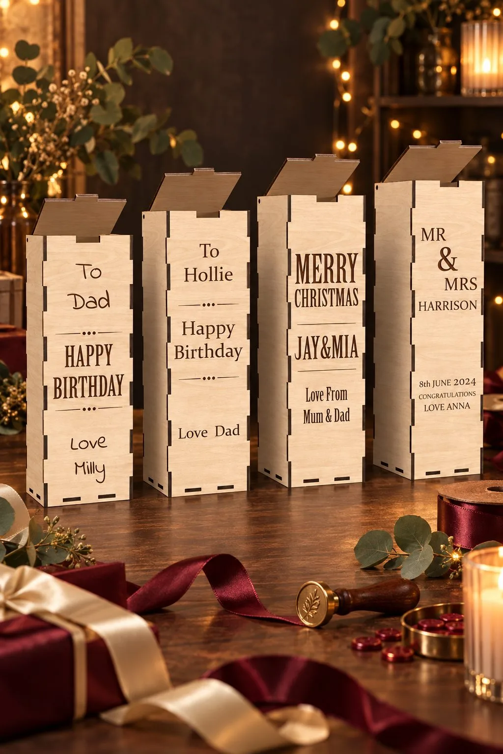Laser Cut Beer & Wine Box — SVG laser cut file