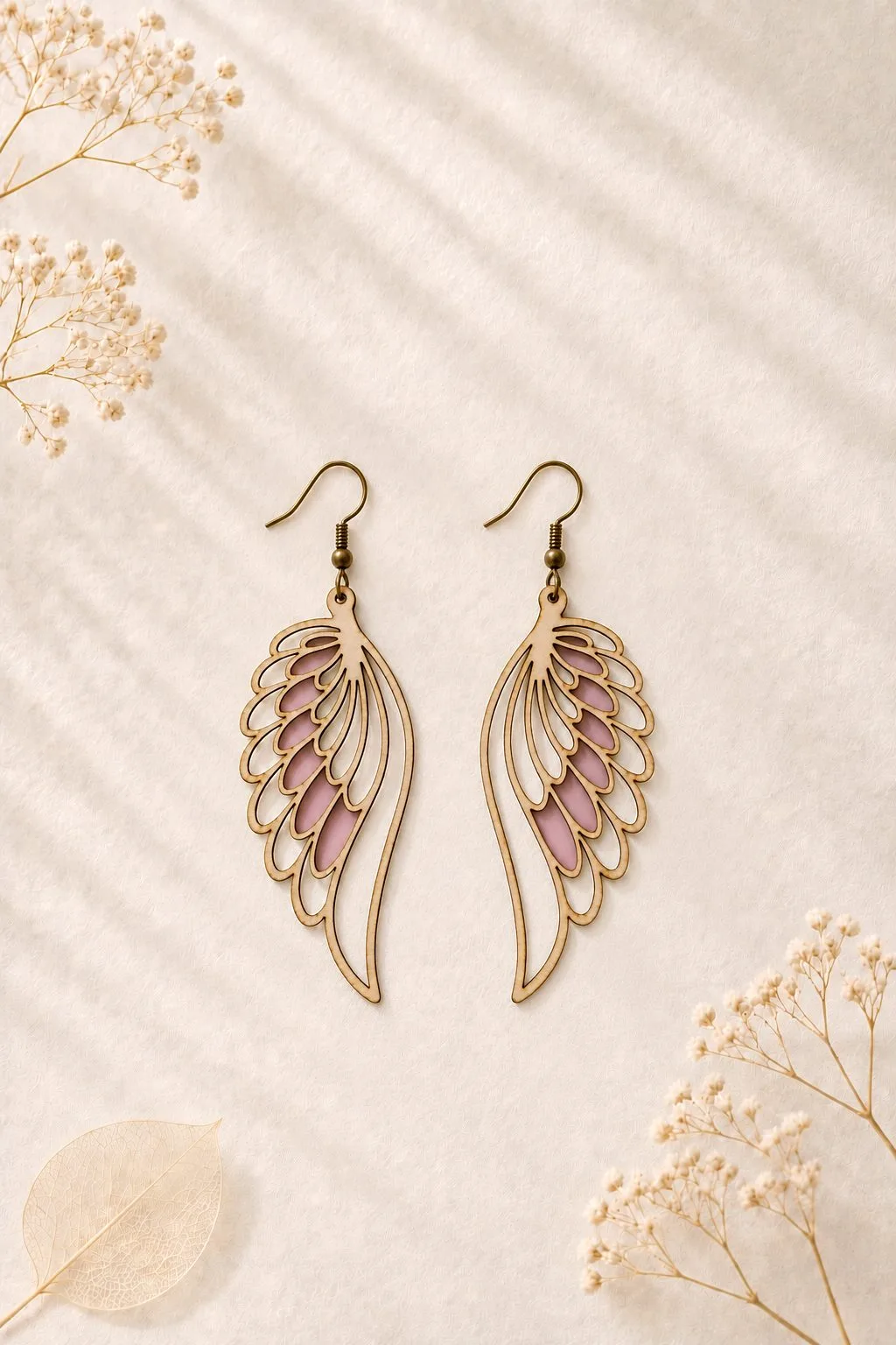 Angel Wing Earrings — SVG laser cut file
