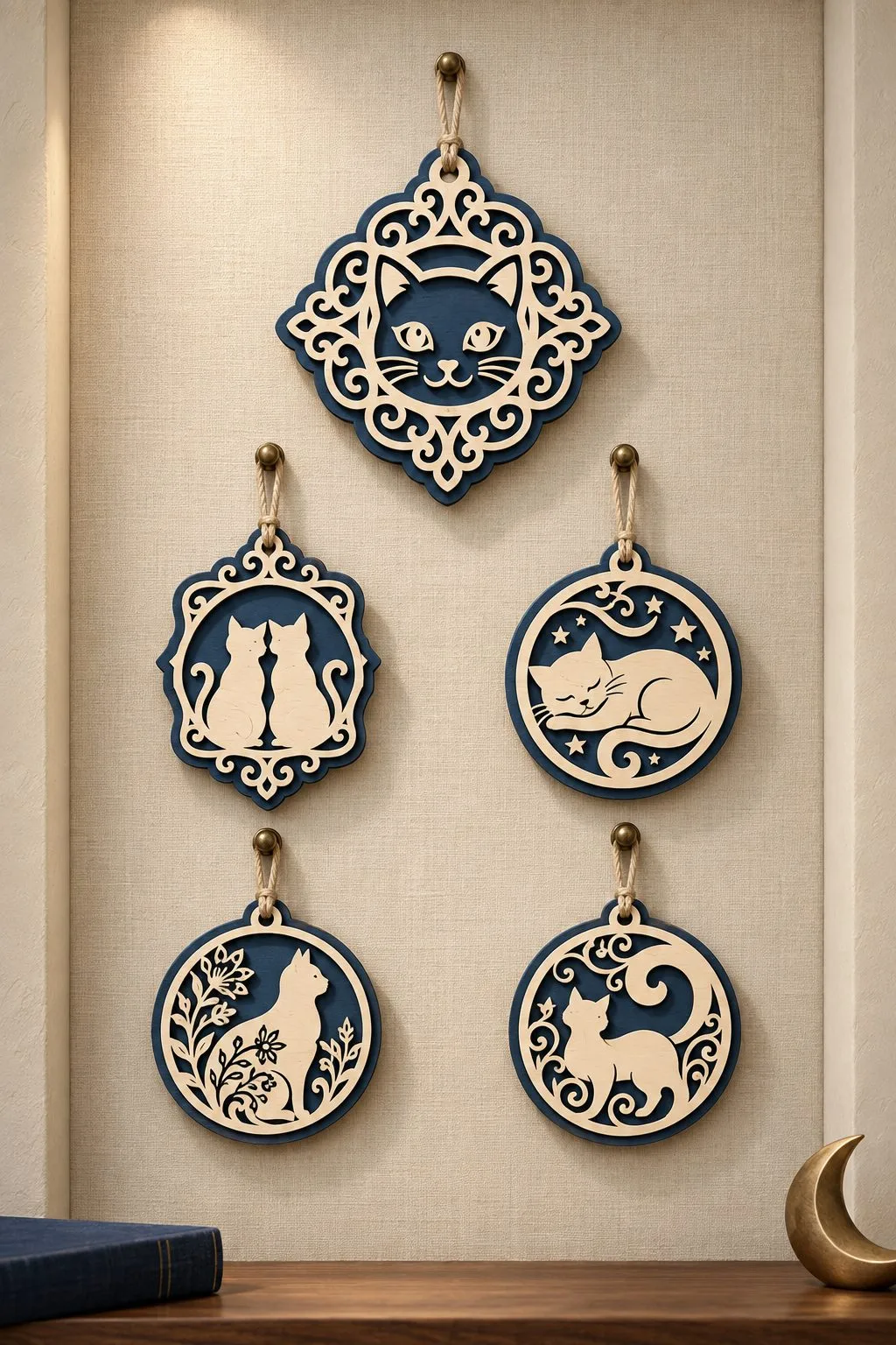 Laser Cut Christmas Cat Bundle — SVG laser cut file