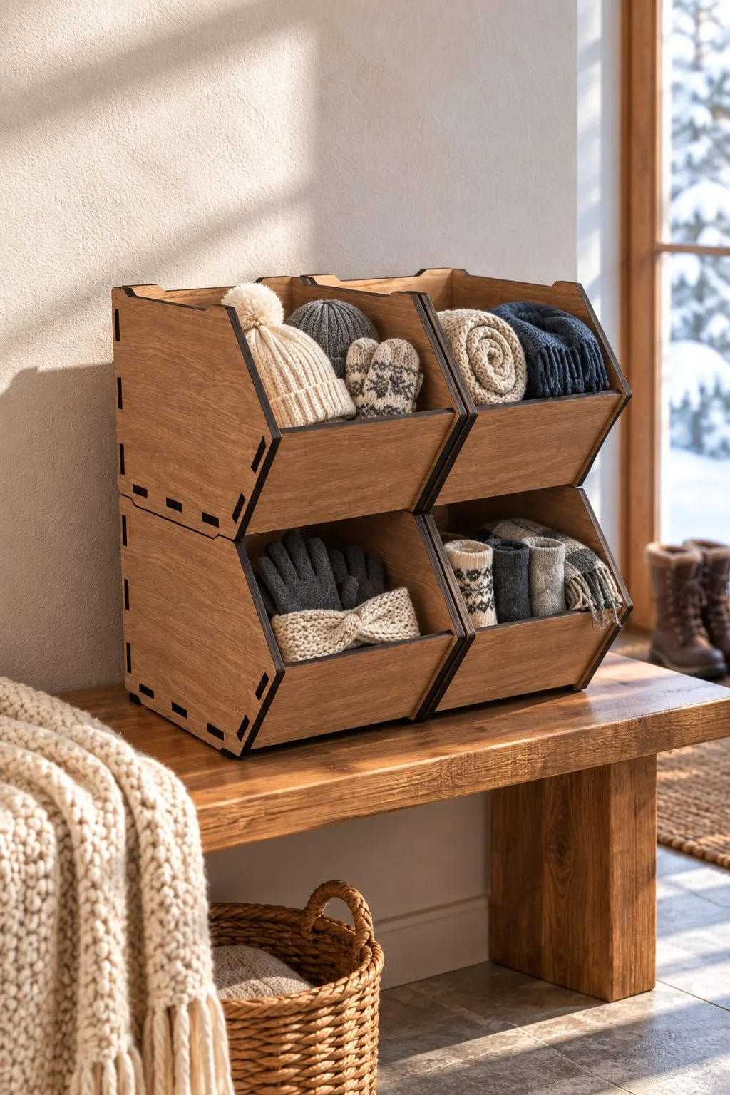 Laser Cut Desk Organizer Storage Bin — SVG laser cut file