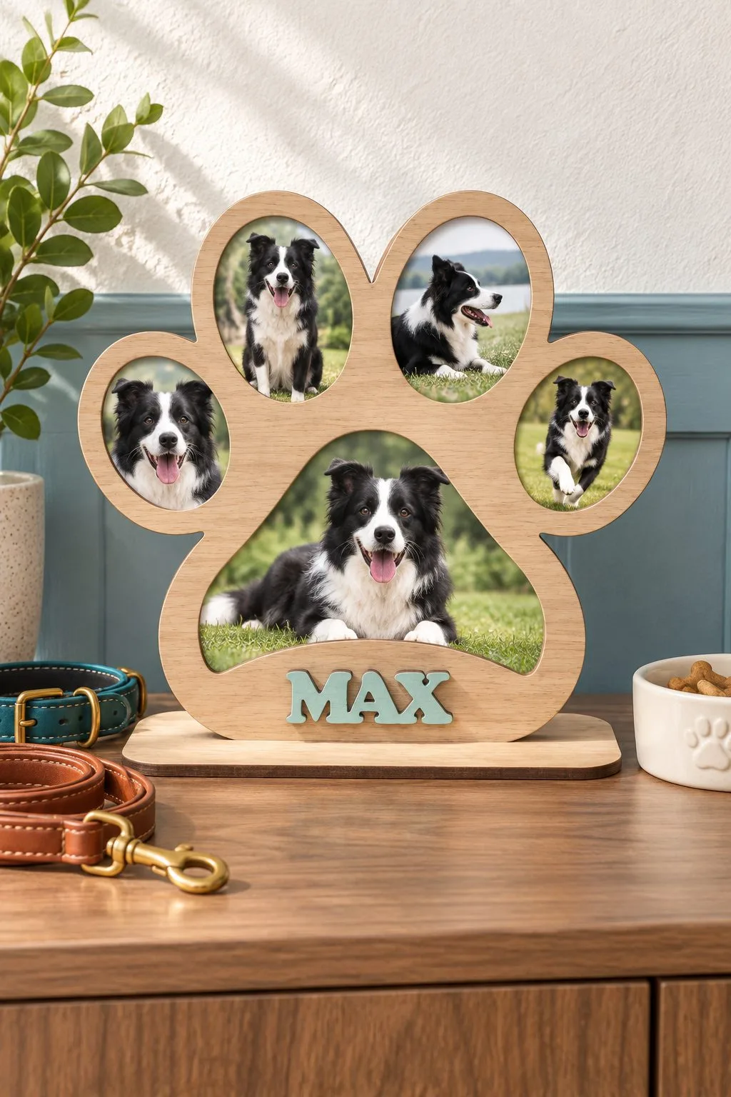 Laser Cut Paw Print Dog Photo Frame — SVG laser cut file