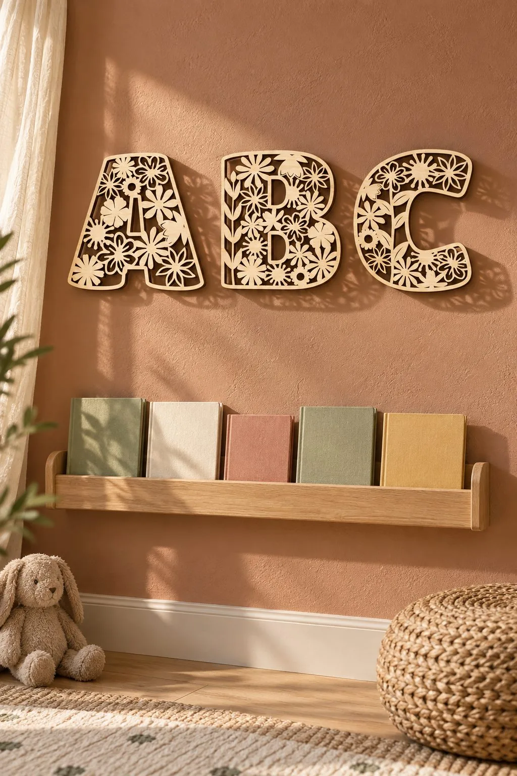 Laser Cut Floral Letters — SVG laser cut file