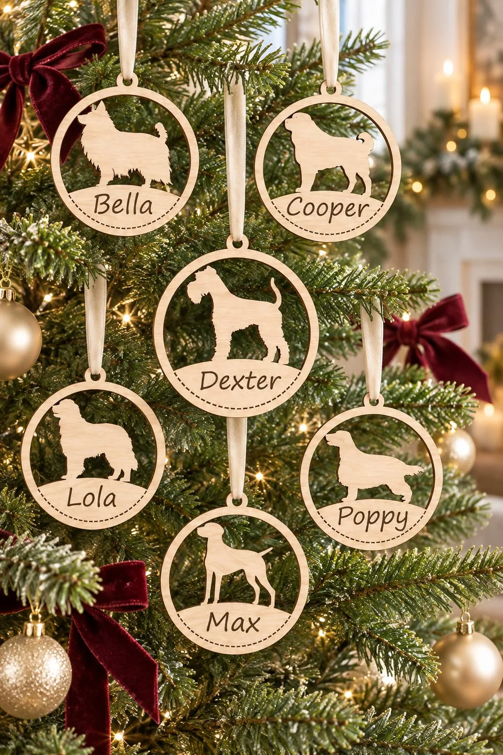 Laser Cut Pet Dog Ornaments — SVG laser cut file