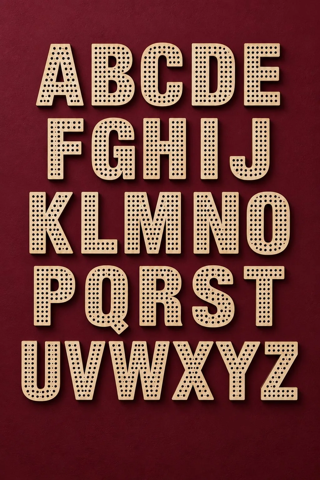 Laser Cut Rattan Letters — SVG laser cut file